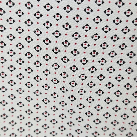 LON NYC Across The Pond Size L Diamond and Dot Pattern Short Sleeve Button Down - Picture 5 of 16